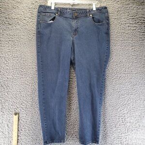 Lane Bryant Jeans Womens Size 18 Petite Blue Skinny Genius Fit Stretch Denim